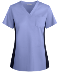 UA Flex2 Women's 3-Pocket Knit Side Panels V-Neck STRETCH Scrub Top 