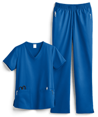 UA Flex V-Neck Top and Pant Scrub Set