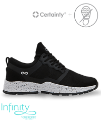 Cherokee Infinity Black Flecked Fly Women's Lace Up Nursing Sneakers