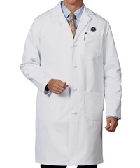 Fashion Seal Men's 3-Pocket w/ Cloth Knot Buttons Scrub Lab Coat