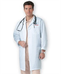 Fashion Seal Men's 3-Pocket Three-Quarter Length TALL Scrub Lab Coat