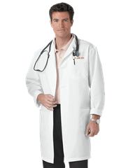 Fashion Seal Men's 3-Pocket Three-quarter Length Scrub Lab Coats 