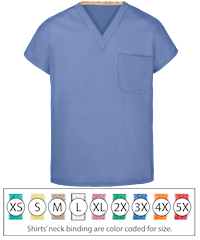 Fashion Seal Unisex 1-Pocket Fashion Blend V-Neck TALL Scrub Top  