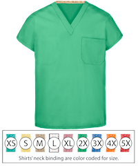 Fashion Seal Unisex 1-Pocket Fashion Blend V-Neck Scrub Top