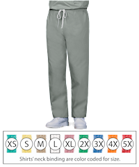 Fashion Seal Unisex 1-Pocket Fashion Blend Reversible Drawstring Scrub Pants