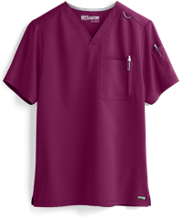 Grey's Anatomy Classic Men's 1-Pocket Crossover V-Neck Scrub Top