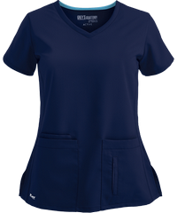 Style # GA41423: INDIGGrey's Anatomy Active Women's 4-Pocket Modern Fit Crossover V-Neck Scrub Top   