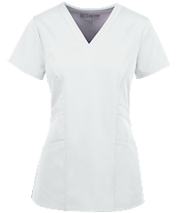 Style # GA41452: WHITEGrey's Anatomy Marquis Women's 3-Pocket V-Neck Scrub Top