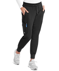 Grey's Anatomy Kira Women's 5-Pocket PETITE Modern Fit Cargo Knit Cuff Jogger Scrub Pants