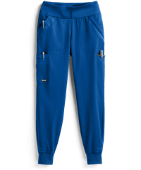 Grey's Anatomy Impact Lively Women's 5-Pocket STRETCH Space Dye Trim Cargo Jogger Scrubs Pants