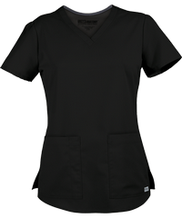 Style # GA71166: BLACKGrey's Anatomy Women's 2-Pocket Classic Fit Scrub Top