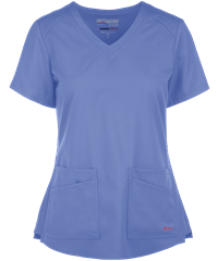 Grey's Anatomy Spandex STRETCH Emma Women's 4-Pocket V-Neck Scrub Top