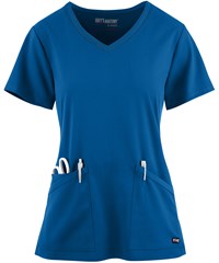 Grey's Anatomy Spandex STRETCH Serena Women's 3-Pocket V-Neck Scrub Top