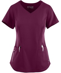 Grey's Anatomy Spandex STRETCH Carly Women's 3-Pocket Sport V-Neck Scrub Top