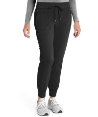 Style # GRS537: BLACKGrey's Anatomy Spandex STRETCH Eden Women's 5-Pocket Cargo Jogger Scrub Pants