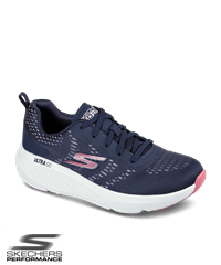 Skechers Navy Textile Go Run Elevat Women's Athletic Lace Up Nursing Shoes