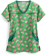 UA Gingerbread Cookies Gecko Women's 4-Pocket Princess Seam Print Top
