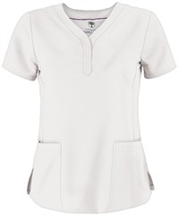 Style # HE2167: WHITEHealing Hands Purple Label Jane Women's 2-Pocket STRETCH Scrub Top