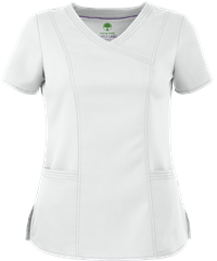 Style # HE2172: WHITEHealing Hands Purple Label Jordan Women's 2-Pocket Modern Fit STRETCH Scrub Top