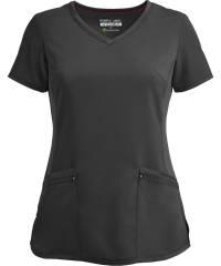 Style # HE2245: BLACKHealing Hands Purple Label Juliet Women's 2-Pocket Princess Seam STRETCH Scrub Top