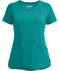 Style # HE2245: TEALHealing Hands Purple Label Juliet Women's 2-Pocket Princess Seam STRETCH Scrub Top