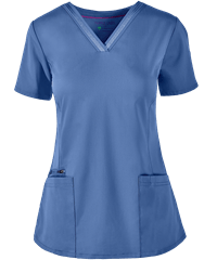 Style # HE2278: CEILHealing Hands Purple Label Jasmin Women's 3-Pocket V-Neck STRETCH Scrub Top