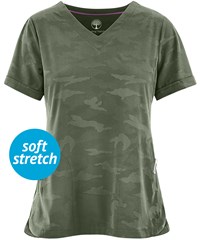 Healing Hands Purple Label Camo Joy Women's 2-Pocket STRETCH V-Neck Scrub Top