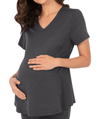 HH Works by Healing Hands Mila Women's 2-Pocket Maternity STRETCH Scrub Top