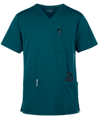 HH Works by Healing Hands Matthew Men's 4-Pocket V-Neck STRETCH Scrub Top