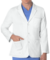Healing Hands the White Coat Minimalist Leo Men's 5-Pocket Consultation Scrub Lab Coat