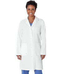 Healing Hands the White Coat Minimalist Faye Women's 4-Pocket Belted Back Scrub Lab Coat