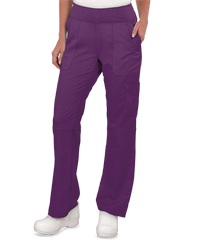 Style # HE9133: EGGPLHealing Hands Purple Label Tori Women's 5-Pocket Yoga STRETCH Scrub Pants