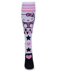 Cherokee Hello Kitty Love Women's 8-12 mmHg Print Support Compression Socks