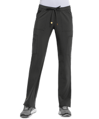 heartsoul Love Always Charmed Women's 6-Pocket STRETCH Drawstring Cargo Scrub Pants