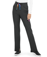 heartsoul Good Vibes Women's 8-Pocket Drawstring Scrub Pants