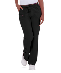 Style # HL20110: BLACKheartsoul Break On Through Women's 4-Pocket Heart Breaker Low-Rise Drawstring STRETCH Scrub Pants