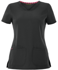 Style # HL20710: BLACKheartsoul Break On Through Women's 3-Pocket Pitter-Pat V-Neck Scrub Top