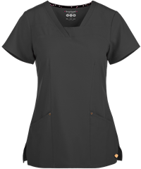heartsoul Love Always Serenity Women's 3-Pocket STRETCH V-Neck Scrub Top