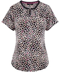 Heartsoul Forever Wild At Heart Women's 1-Pocket V-Neck Print Scrub Top