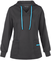 Happy Scrubs Heavenly Women's 2-Pocket Hoodie Scrub Jacket