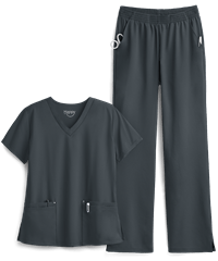 UA Happy Scrubs Women's 2-Pocket Stretch Scrub Set