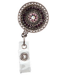 Bonitas ID Avenue Razzle Dazzle Purple Retractable ID Badge Holder