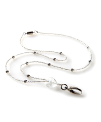 Bonitas ID Avenue Stunning Silver Heart Beaded Magnetic Breakaway Lanyard
