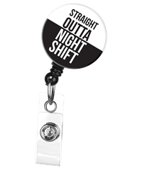 Bonitas ID Avenue Straight Outta Night Shift Retractable Badge Reel