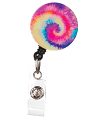 Bonitas ID Avenue Tie Dye Rainbow Retractable Badge Reel