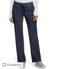 Cherokee Infinity Women's 2-Pocket Rib Knit Waist Drawstring STRETCH Scrub Pants