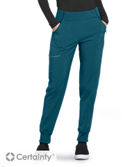Cherokee Infinity Women's 5-Pocket STRETCH Tapered Jogger Cargo PETITE Scrub Pants