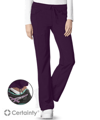 Style # IN1123: EGGPLCherokee Infinity Women's 4-Pocket Drawstring STRETCH Scrub Pants