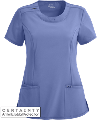 Style # IN2624: CEILCherokee Infinity Women's 3-Pocket Round Neck STRETCH Scrub Top