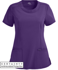 Style # IN2624: GRAPECherokee Infinity Women's 3-Pocket Round Neck STRETCH Scrub Top